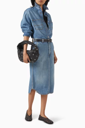 Piper Midi Skirt in Denim