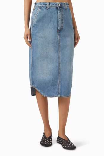 Piper Midi Skirt in Denim