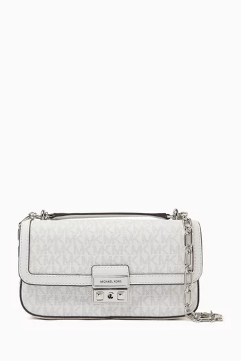 Small Tribeca Logo Shoulder Bag in Coated-canvas