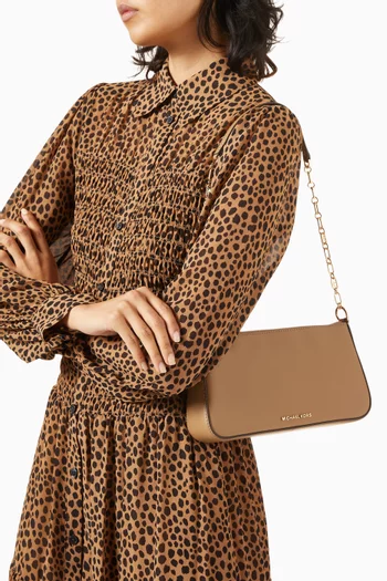 Medium Empire Chain Pouchette Shoulder Bag in Leather