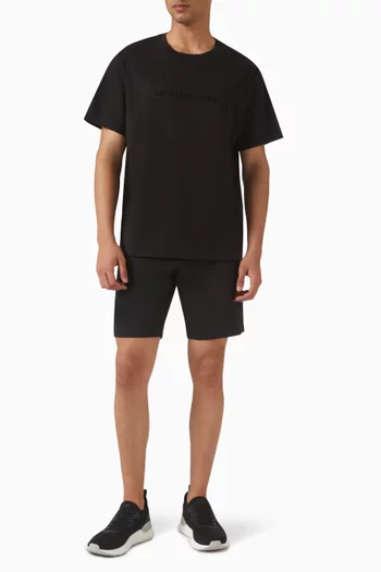 Embossed-logo Shorts in Cotton Blend