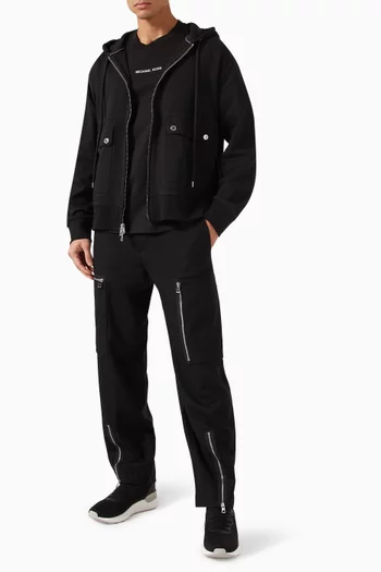 Zip-up Hoodie in Cotton Blend