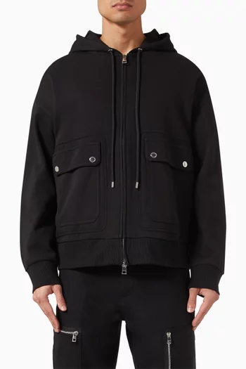 Zip-up Hoodie in Cotton Blend