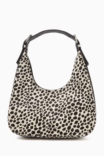 Small Nolita Hobo Cheetah-print Shoulder Bag in Calf-hair Leather