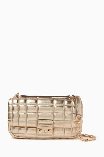 Small Tribeca Convertible Shoulder Bag in Quilted Leather