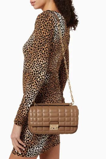 Large Tribeca Shoulder Bag in Quilted Leather