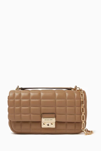 Large Tribeca Shoulder Bag in Quilted Leather