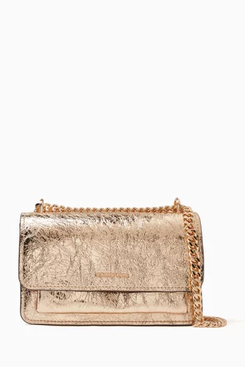 Claire Shoulder Bag in Metallic Leather