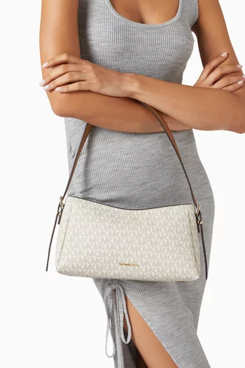 Moore Logo Shoulder Bag in Coated-canvas