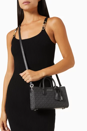 XS Scarlett Logo Tote Bag in Coated-canvas