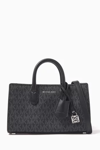 XS Scarlett Logo Tote Bag in Coated-canvas