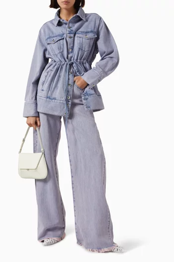 Overdyed Cinched Jacket in Denim