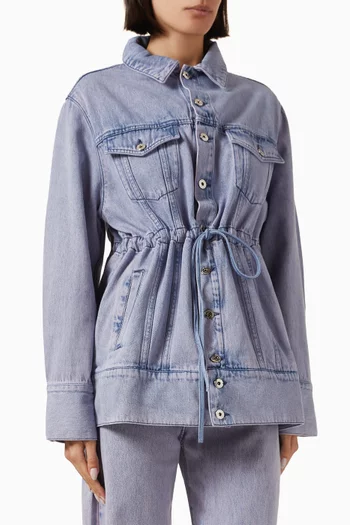 Overdyed Cinched Jacket in Denim