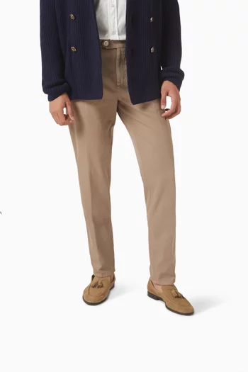 Aston Tassel Loafers in Suede