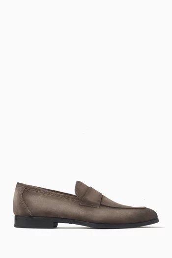 Hook Penny Loafers in Suede