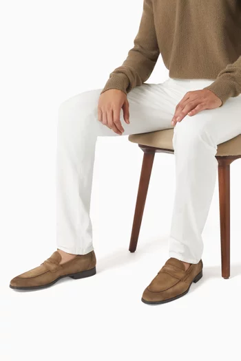 Hook Penny Loafers in Suede