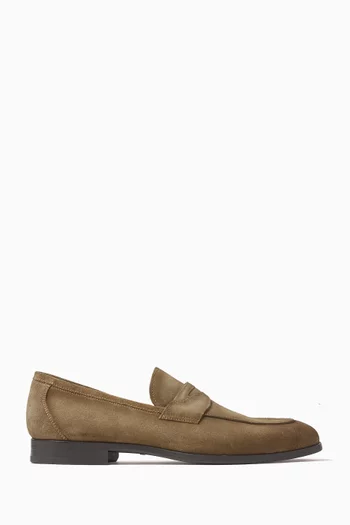 Hook Penny Loafers in Suede