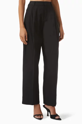 Charlie Wide-leg Pants in Cotton