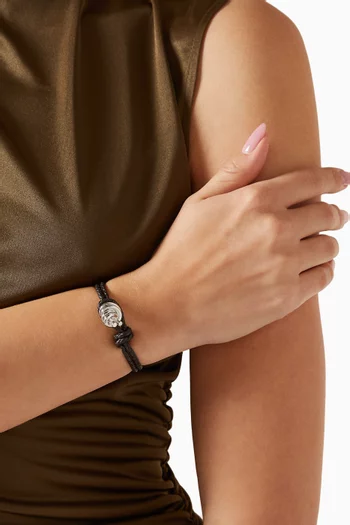 Knot Bracelet in Braided Leather
