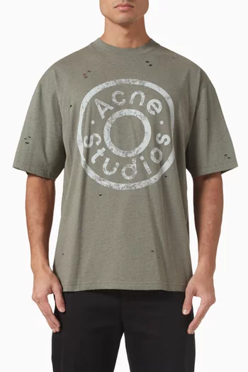 Logo T-shirt in Cotton Blend