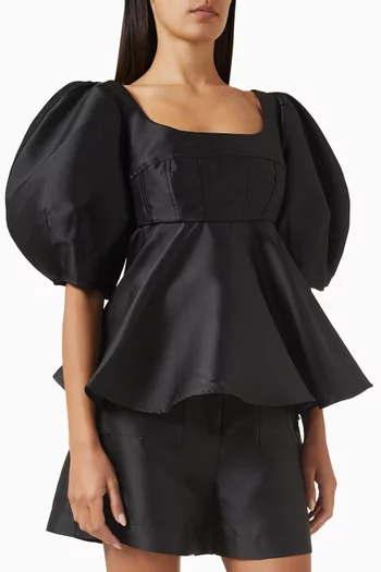 Peplum Top in Mikado