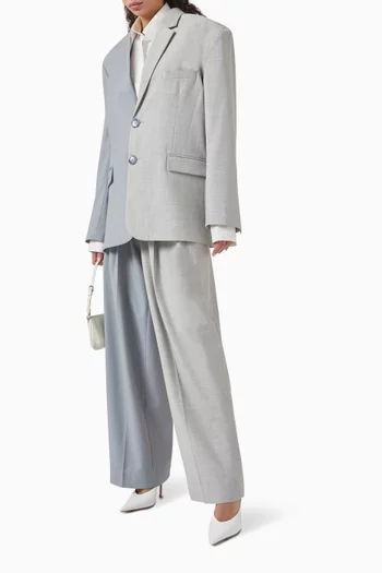 Zelda Wide-leg Pants in Poly Twill