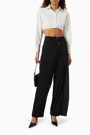 Aya High-waisted Pants in Crepe