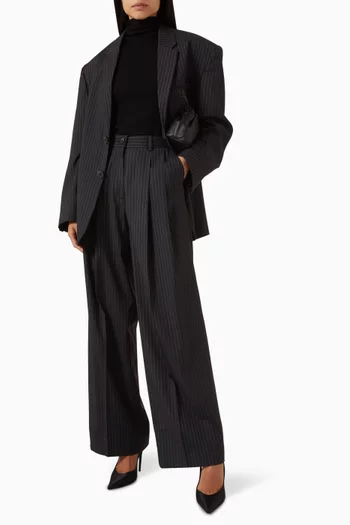 Zainab High-waist Pants in Wool-viscose Blend
