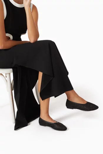 Alba Ballet Flats in Crystal Mesh