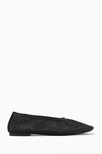 Alba Ballet Flats in Crystal Mesh
