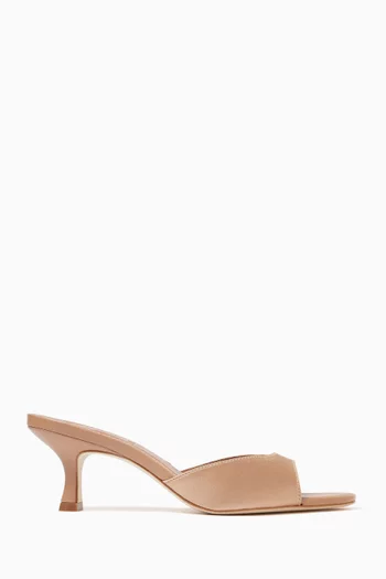 Brigitte 55 Mules in Satin