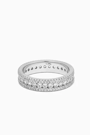 Crystal Band Ring in 925 Sterling Silver