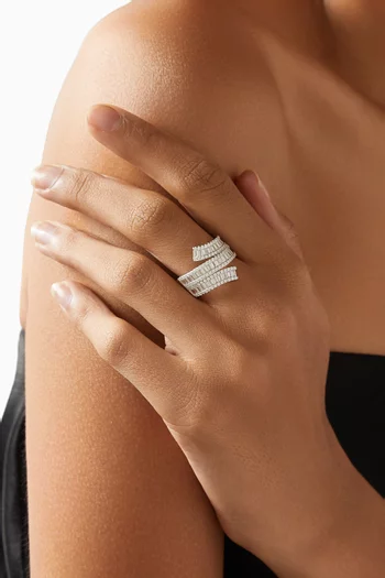 Baguette Stone Model Ring in 925 Sterling Silver