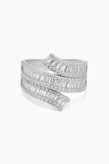 Baguette Stone Model Ring in 925 Sterling Silver