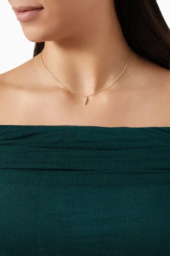 Multi Crystal Pendant Necklace in Gold-plated Silver