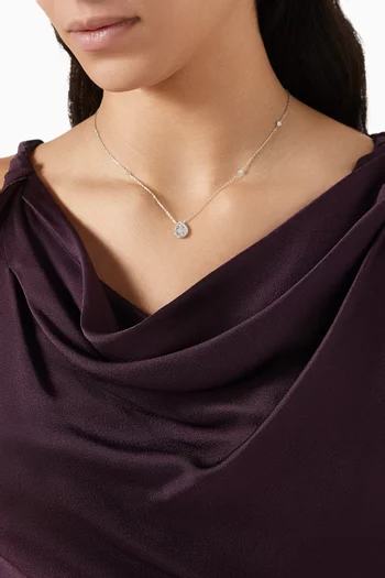 Tear-drop Crystal Necklace in 925 Sterling Silver