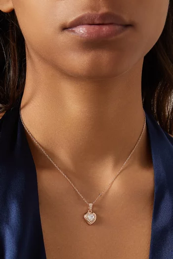 Heart Necklace in Rose Gold-plated Sterling Silver