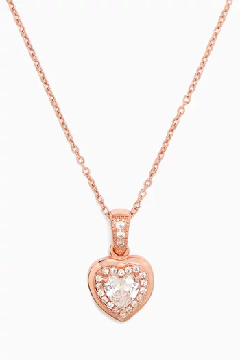 Heart Necklace in Rose Gold-plated Sterling Silver