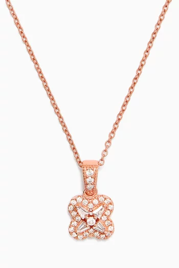 Clover Necklace in Rose Gold-plated Sterling Silver