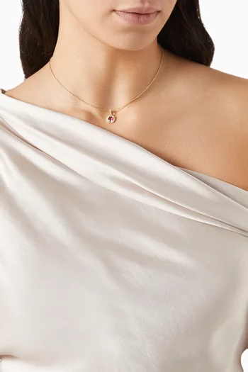 Ruby Pendant Necklace in Gold-plated Silver
