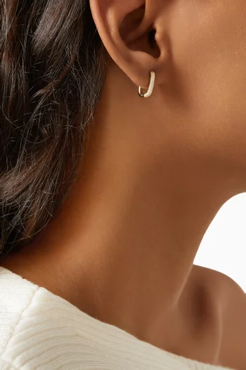 Oval Stone Earrings in 14kt Gold-plated Sterling Silver