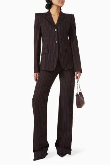 Pinstriped Jacket in Wool