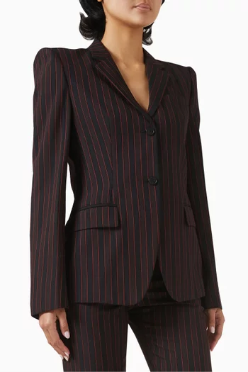 Pinstriped Jacket in Wool