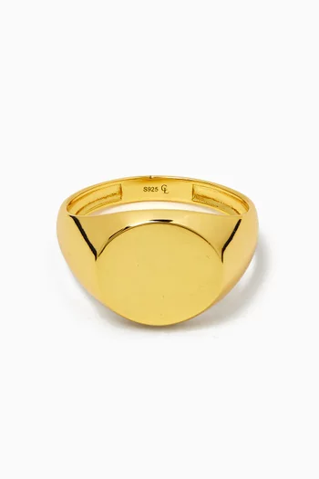 خاتم كلاسيكي بتصميم دائري