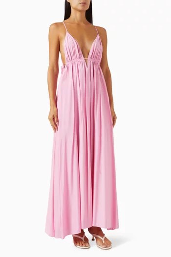 Josephine Maxi Dress in Viscose-silk Blend