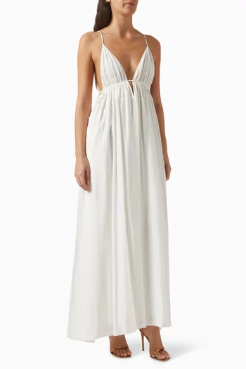 Josephine Maxi Dress in Viscose-silk Blend