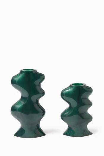Lia Wavy Candle Holders