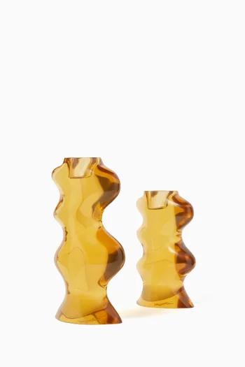 Lia Wavy Candle Holders