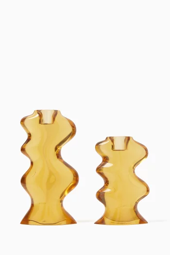 Lia Wavy Candle Holders