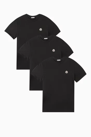 Logo T-shirt in Cotton-jersey, Set of 3